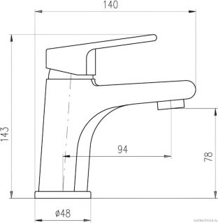 Смеситель для раковины Rav Slezak Colorado CO126.5CMATZ Черный